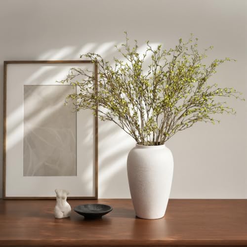 Dry Twig Faux Floral: 5 Pcs 37" Greenery Stems,Branches for Vase | Farmhouse Rustic Decor, Home Decor Indoor, Dusty Green Foliage Branches, Long Stem Artificial Flowers for Tall Vase - color: Dusty Green