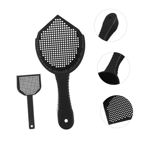 Kisangel 2Pcs Cat Litter Scoop Set with Ergonomic Grip Durable Plastic for Easy Sifting of Cat Waste and Reptile Comfortable Cleaning Tool for Litter Box Maintenance