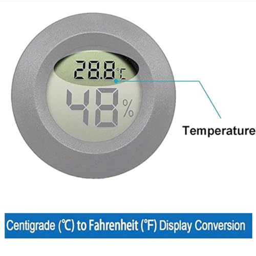 Mini Hygrometer Thermometer Digital Humidity Meter Indoor Outdoor Humidity Monitor Reptile Thermometer for Home Office Garden Cellar Fahrenheit/Celsius(℉/℃)