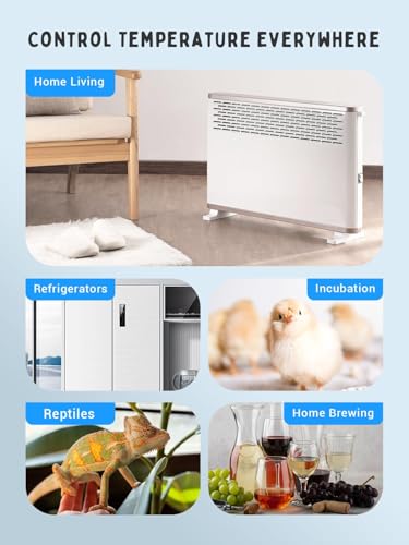 INKBIRD Plug in Thermostat WiFi 1800W 15A Heating Cooling Timer Countdown Mode - size: 1800W 15A WIFI