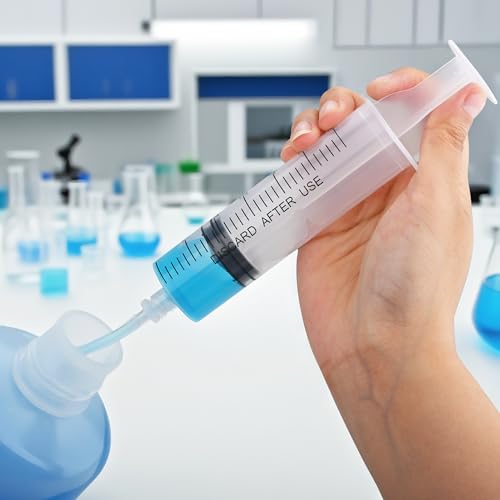 2 Pack 60ml Luer Lock Syringe with 39" Tube and Luer Connectors | 60cc Large Plastic Syringes for Liquid, Oil, Feeding, Watering - size: 60ml