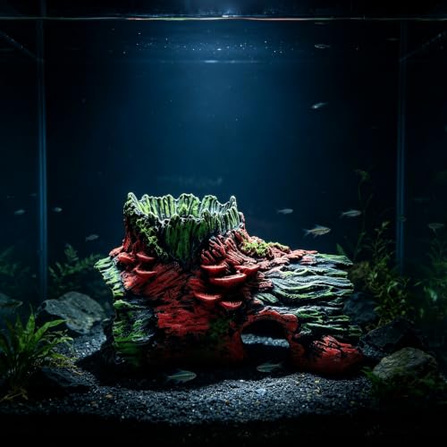 Aquarium Décor Artificial Driftwood House Fish Tank Ornamnt Cave | Bettas House ,Resin Hollow Tree Trunk Décor,Reptile Terrarium Decor,Fish Shrimp Goldfish Reptile Hide Cave for Play & Res - color: Model-c