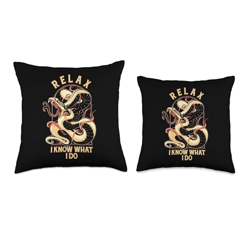 Herpetologist Certified Snake Handler Gloves Snake Handling Throw Pillow - size: 16x16