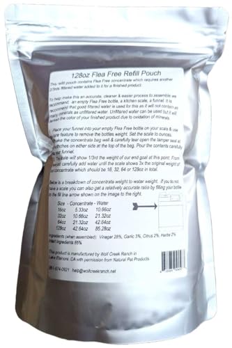 Flea-Free Pure Organic Food Supplement Refill (128oz) - size: 128oz