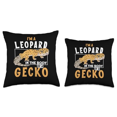 Leopard Gecko Food Starter Kit Habitat Pet Leopard Gecko Throw Pillow - size: 16x16