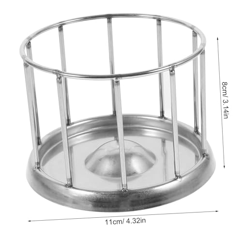Stainless Steel Tortoise Feeding Bowl Large Capacity Silver | Pet Turtle and Reptile Use, round Dish Shape with Ample Space, Corrosion-Resistant Build for Food and Water