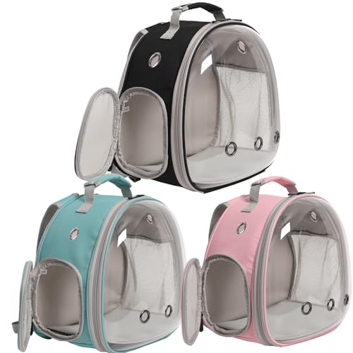 Hamster Backpack Carrier, Bearded Dragon Carrier Backpack with Clear Bubble Window,Small Animal Travel Backpack for Hedgehog Rat,Chameleon,Rabbit,Sugar Glider,Airline Approved (Pink, Backpack) - color: Pink