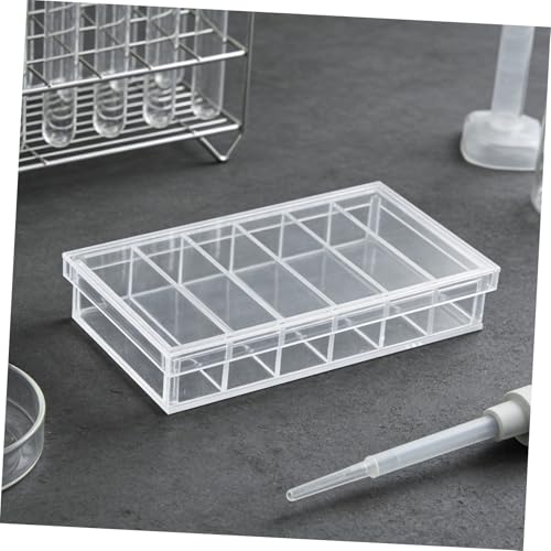 SHINEOFI Acrylic Incubation Box with Lid for Aquarium Fry and Specimen Observation 6-Compartment Portable Breeding Tray Made of Acrylic for Research and Easy-Clean Laboratory Use