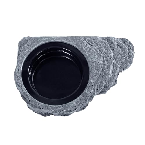 Wacool Magnetic Gecko Ledge - Single Bowl Reptile Feeding Tray with 3 Feeding Cups for Geckos, Lizards, Chameleons and Reptile Pets - size: Single slot