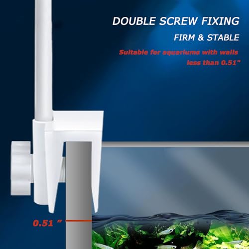 LED Aquarium Light Full Spectrum Clip Fish Tank Light Plants Light 360° Adjustable 2 Light Bar Super-Bright 13.2W Suitable for 20-75 Gal Fish Tank - size: 13.2W For 20-50 Gal Fish Tank