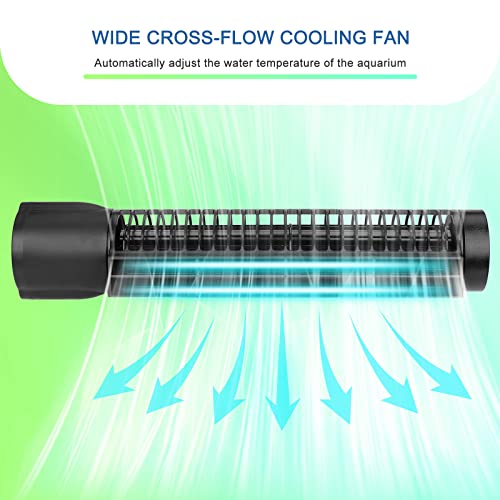 Aquarium Chillers Aquarium Cooling Fan, DC12V Auto Fish Tank Cooling Fan with Adjust knob,Cross-Flow Fan with Broad Airflow (4W) - size: 4W