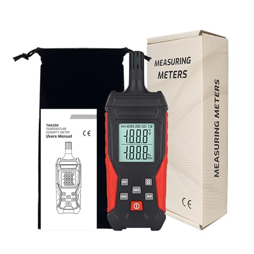 HFS(R) Temperature & Humidity Meter Detector Digital Hygrometer Handheld Industrial Home Indoor - Ambient, Relative Humidity, LCD Backlight, Min/Max Hold