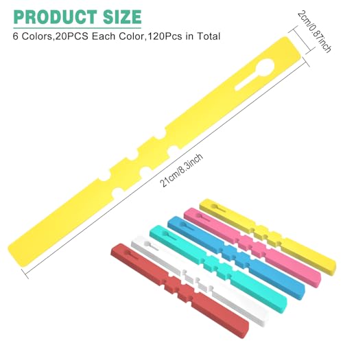 Plant Labels 120Pcs Yuanling Plastic Plant Tree Tags Wrap Around Hanging Tags Nursery Tree Markers Adjustable Garden Labels for Indoor Outdoor Gardening Plants (6 Colors with 1 Marker Pen) - color: 6 Colors