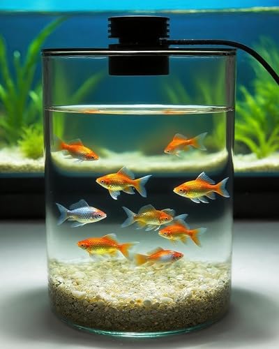 Desktop Glass Terrarium with Grow Light (7.5" H x 5.9" D) - for Succulents, Moss, Mini Gardens, Betta Fish Tanks, Mushroom Cultivation | Indoor Plant Growth | Office/Home Decor | Plant Lover Gifts - size: 7.5”