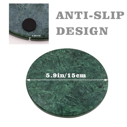 Reptile Basking Platform, 5.9 inch Natural Marble Tortoise Feeding Slate, Rock Food Bowl for Turtle Lizard Bearded Dragon Gecko Snake Hermit Crab, Tank Aquarium Terrarium Habitat Decor