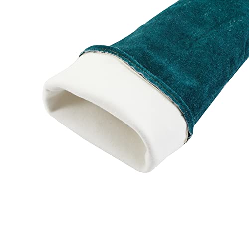 AOWPFVV Animal Handling Gloves Bite Proof for Dogs,Cats, 23.6in Large | Falconry,Birds,Snake,Reptile,Vets, Groomers & Animal Control - color: Dark Green +Black Padding Size Large 23.6in