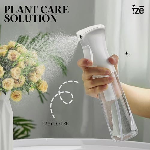 FZE® Continuous Spray Bottles 2 pack (10 Oz/300ml) with Ultra Fine Mist for Hair spraying, Watering Plants, Durable Solution and Your Go-To Kitchen Companion for Everyday Use