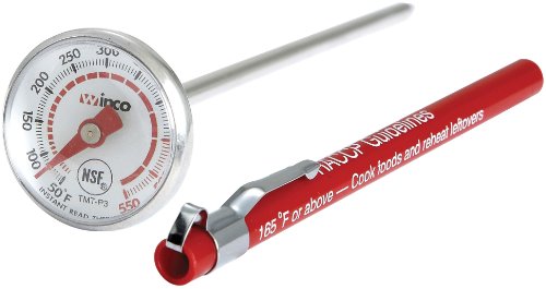 Winco Pocket Test Thermometer with 50 to 550-Degree Fahrenheit Temperature Range | Broad temperature range, 1" dial, Foodservice - size: Pocket Size, style: Pocket (50°F - 550°F)