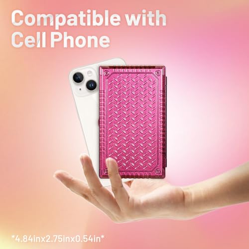 Digital Pocket Scale, 500g by 0.01g, Precision Gram Scale with Tare Scale Feature, 6 Units, Small Ounce Scale for Jewelry, Powder, Coins, Herb, Mini Scale with Battery - color: Pink