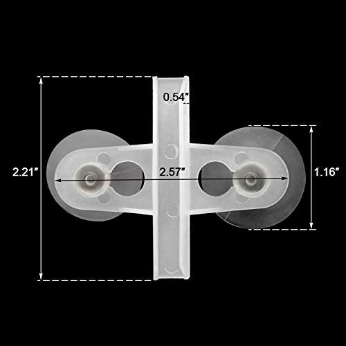 OIIKI 16PCS Aquarium Fish Tank Divider with Suction Cup, White | Silica Gel Sucker Holders, for Fish Tanks Glass Cover Separating Divider Support Clip Bracket
