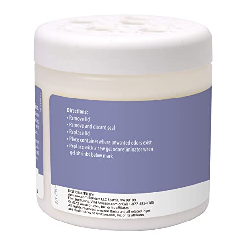 Amazon Basics Gel Odor Eliminator, Activated Charcoal, Lavender Scent, 17 Oz, 1-Pack - size: 17 Ounce (Pack of 1)