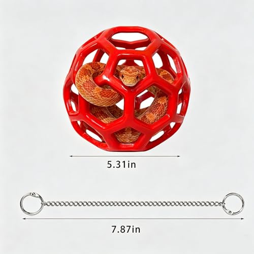 Ball Python Tank Accessories Snake Hammock Reptile Enrichment Set | Snake Enclosure Accessory with Reptile Hammock Climbing Chain Habitat Decor for Ball Pythons Corn Snakes Small Reptiles - color: Red