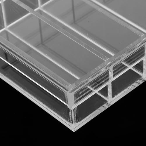 Acrylic Incubation Box with Lid for Specimen and Fish Observation 5 Compartments Easy to Clean Versatile Use Laboratory Petri Dish for Personal Use