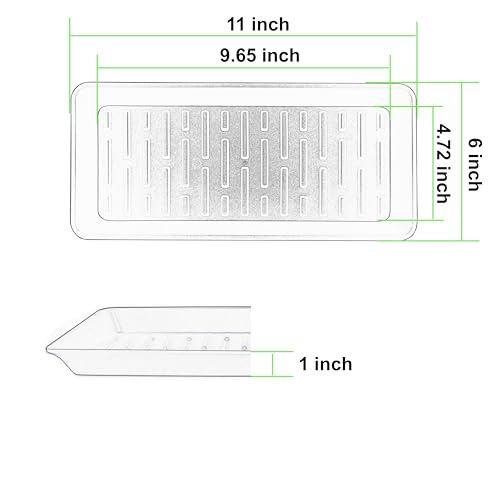 6 Pack Plastic Plant Saucer Rectangular 6 x 11 Inch, Indoor Outdoor Drip Tray for Flower Pot, Windowsill, Black - color: Blue, size: 11" x 6" x 1.0" (6pack)