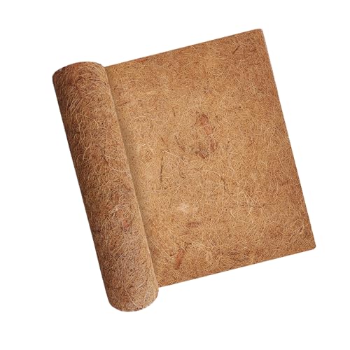 Natural Coco Plant Liner Sheet for Planters, 16x40 inch Flowerpot Basket Insulation Coconut Coir Mat for Garden Flower Basket Reptiles Carpet Decoration, Wedding Decoration, Animal Pet Pad (2)