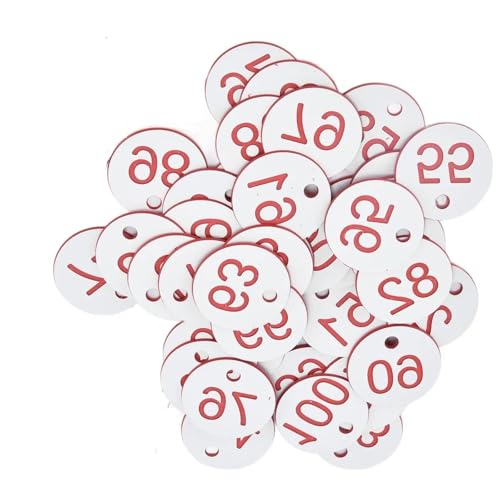 Engraved Numbered Tags 1-200 Multicolor Livestock Garden Beekeeping Mating Box Mark(Black) - color: Black