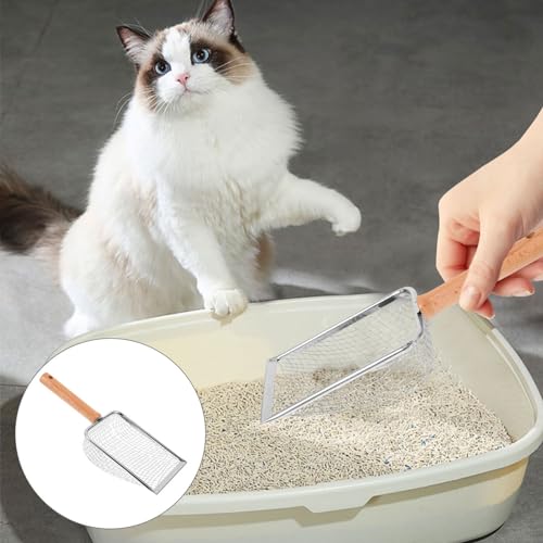 ABOOFAN Cat Litter Scoop Handle Pet Litter Cleaner for Cats Reptiles Capacity Design for Easy Waste Removal Cage