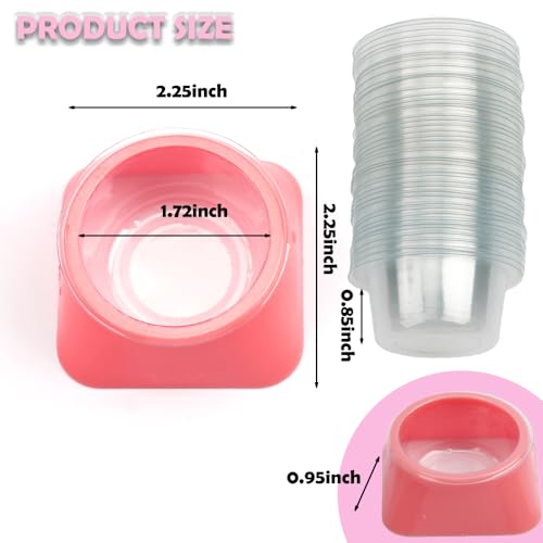 50 Pcs 0.5oz Spider Food and Water Feeding Cups Small Reptile Feeder Bowls with Base for Spider Snail Crab Insect