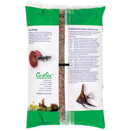 CaribSea Super Natural Peace River Gravel - 10 lbs - Natural Freshwater Substrate for Aquascaping, Stable Foundation for Plants & Fish Tanks