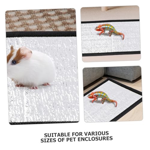 Happyyami Snake Tank Small Heating Pad Insulation Pad Reflective Film for Tortoise Enclosure Hamster Heater - size: 30.00X16.00X0.10CM