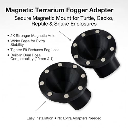 Terrarium Fogger Adapter Magnetic - Mount for 1-inch and 20mm Hose Sprayers, Easy to Install, Enabling efficient Spray Control
