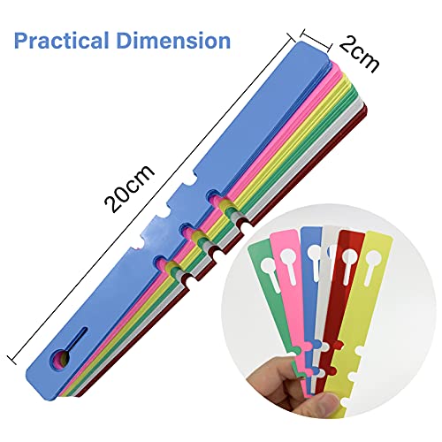 Mziart 120Pcs 6 Colors Plastic Plant Labels Wrap Around Tree Tags Markers, Adjustable Nursery Garden Labels Plant Tags with Large Writing Surface