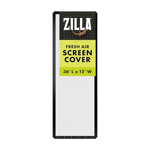 Zilla Fresh Air Screen Cover, Secure and Durable Metal Mesh Cover for Reptile Terrariums, 36 x 12 inches - size: 36" x 12"