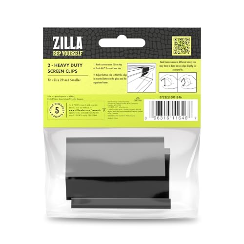 Zilla Heavy Duty Screen Clips, Secures Screen Covers to Terrarium, Fits Size 5 to 29 G, 2 pack, Small | Secures Screen Covers to Terrarium, Fits Size 5 to 29 G - size: Small