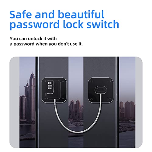 A Pack Refrigerator Lock Combination Coded Fridge Lock Freezer Child Safety Lock Door Lock with Strong Adhesive No Keys Needed Black - color: Black, size: 1PCS