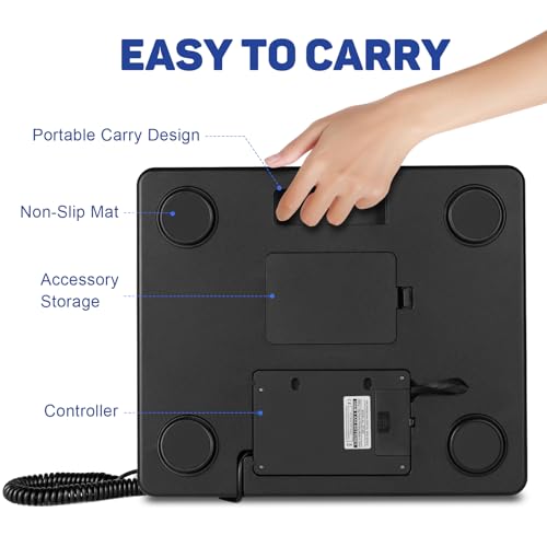 Fuzion Shipping Scale 440lb x 10g Accuracy, Postal Scale with Hold/Tare, Digital Shipping Scale for Packages Small Business, Luggage, Battery & AC Adapter - size: 440LB/10g
