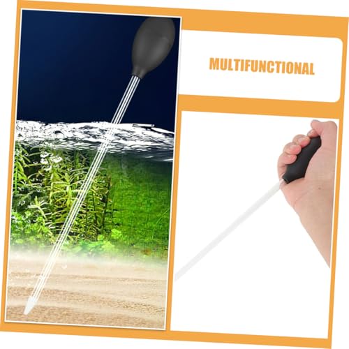 DOITOOL Water Absorber Aquarium Gravel Vacuum Fish Feeder Tube Fish Tank Feeder Tube Fish Tank Siphon Aquarium Tool Kit Fish Tank Vacuum Fish Tank Cleaning Tools Acrylic Black