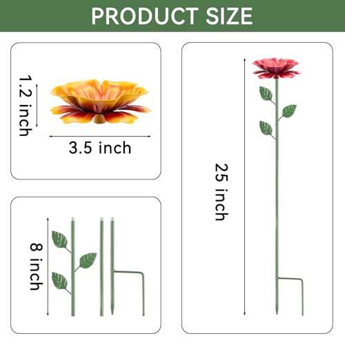 4 Pack Bee Watering Station, Bee Feeder Metal Butterfly Water Feeder | with Flower Design Colorful Butterfly Bee Bath Bowl for Outdoor Yard Garden Decor - size: 4 Pack