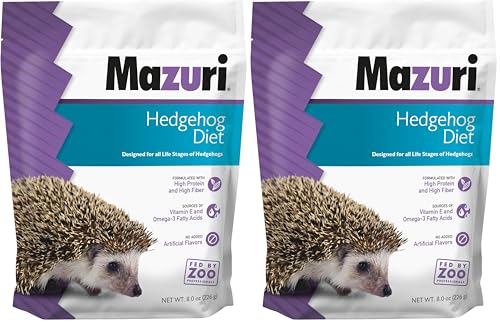 Mazuri | Nutritionally Complete Hedgehog Food | 8 Ounce Bag (Pack of 2) - size: 8 Ounce (Pack of 2)