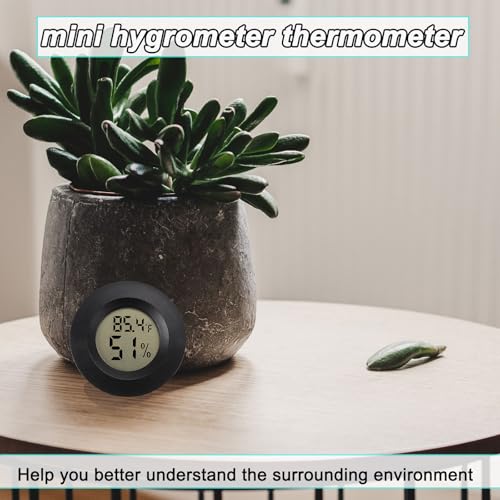 Hygrometer Thermometer Digital Humidity Meter 2 Pack | Mini Size,℉/℃ Conversion Indoor/Outdoor Humidity Monitor Reptile Thermometer For Greenhouse Garden Cellar