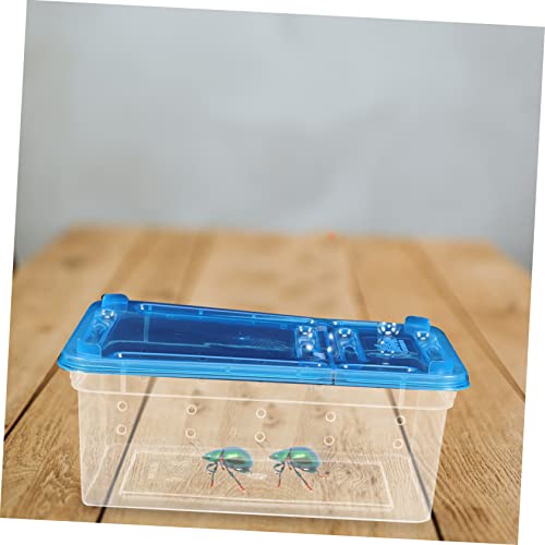 Toddmomy 2pcs Reptile Feeding Box Lightweight Vertical Habitat for Lizards Snakes and Pets Breathable Design for Easy Outdoor Transport and Care
