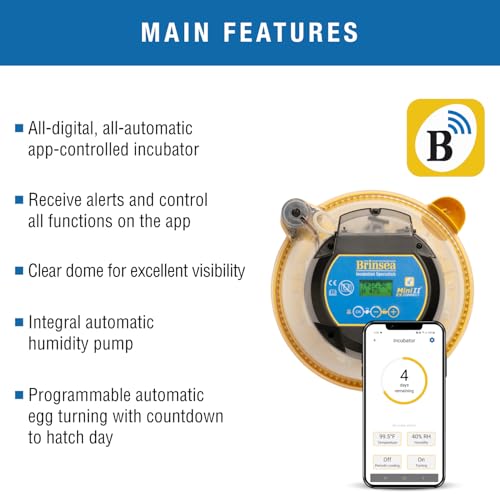 Brinsea Mini II EX Connect Fully Automatic Smart Egg Incubator with App | 50+ years of innovation! Ultimate smart incubator with app-driven controls and real time alerts gives you total peace of mind