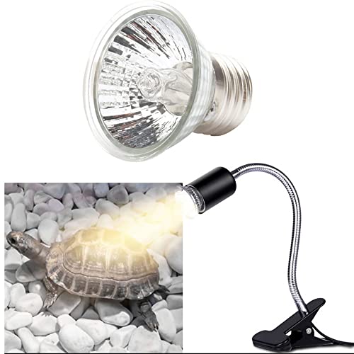 50W UVA UVB Reptile Light Bulb Habitat Basking Heat Full Spectrum Sun Lamp Turtle Tank Accessories Sunbathe for Lizard Amphibians Turtle Heat Lamp, (3-Pack)