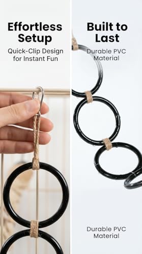 2PCS Snake Climbing Rings for Ball Python & Corn Snake, Black | Reptile Enrichment Toys for Snake, Snake Enclosure Accessories, Bearded Dragon,Chameleon, Iguana, Gecko, Lizard - color: Black, size: 2PCS