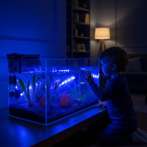 18.9in Submersible Aquarium LED Light, 24/7 Mode Aquarium Lights with Full Spectrum RGBW LEDs, IP68 Waterproof Fish Tank Light with Dimming, Timming and Color Adjustable - style: 18.9inch