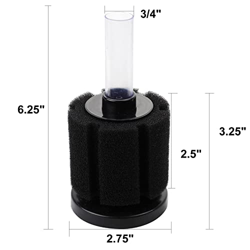 AQUANEAT Aquarium Bio Sponge Filter Breeding Fry Betta Shrimp Nano Fish Tank,3pcs (Middle up to 20Gal) - size: Middle up to 20Gal